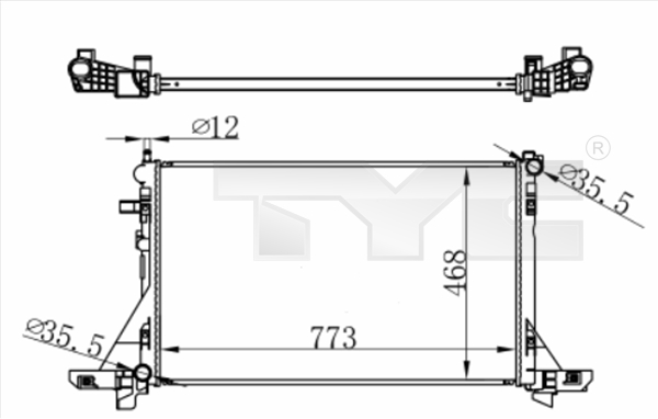 TYC Vízhűtő 728-0064_TYC