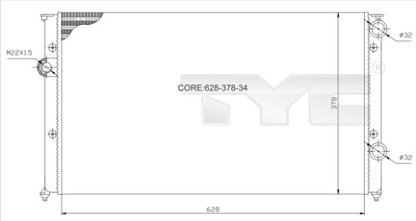 TYC Vízhűtő 737-0026_TYC