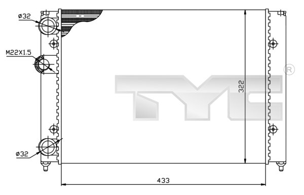 TYC Vízhűtő 737-0039_TYC