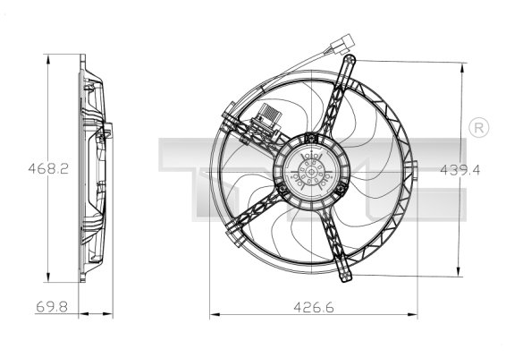 TYC Ventilátor, vízhűtő 803-0010_TYC