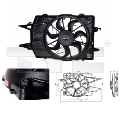 TYC Ventilátor, vízhűtő 810-0018_TYC