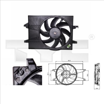 TYC Ventilátor, vízhűtő 810-0025_TYC