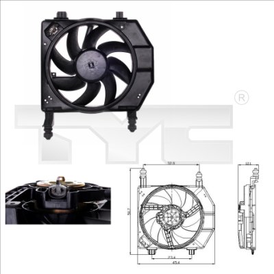 TYC Ventilátor, vízhűtő 810-0029_TYC