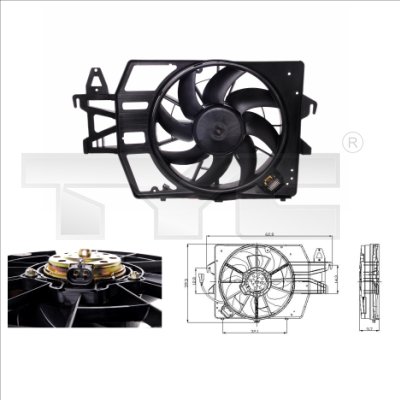 TYC Ventilátor, vízhűtő 810-0038_TYC