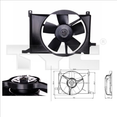 TYC Ventilátor, vízhűtő 825-0002_TYC