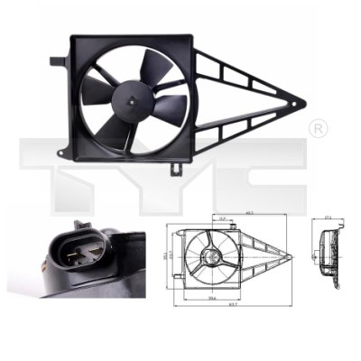 TYC Ventilátor, vízhűtő 825-0012_TYC