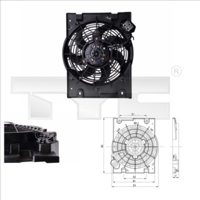 TYC Ventilátor, vízhűtő 825-0014_TYC