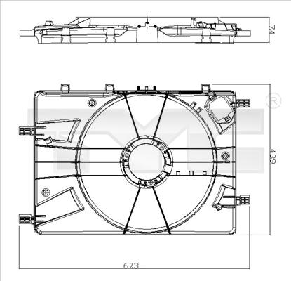 TYC Ventilátor, vízhűtő 825-0016-1_TYC