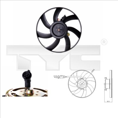 TYC Ventilátor, vízhűtő 831-0003_TYC