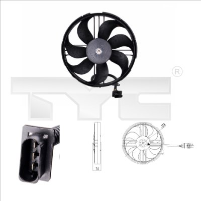 TYC Ventilátor, vízhűtő 837-0018_TYC