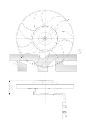 TYC Ventilátor, vízhűtő 837-0025_TYC