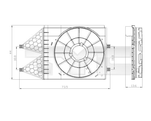 TYC Ventilátor keret 837-0033-1_TYC