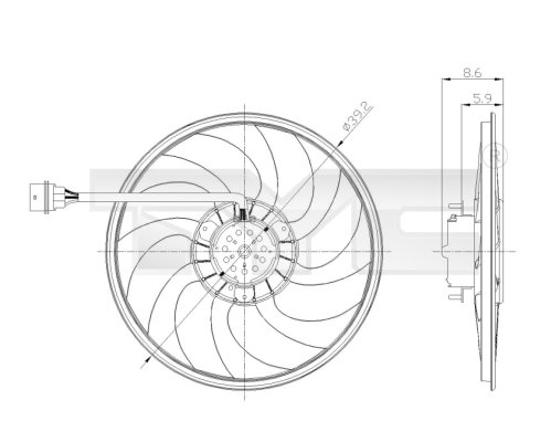 TYC Ventilátor, vízhűtő 837-0037_TYC