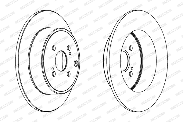 FERODO PREMIER Hátsó féktárcsa DDF1421C