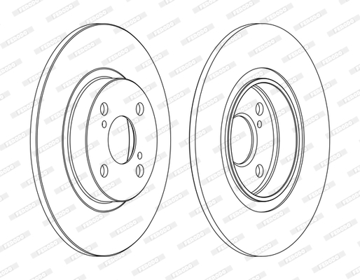 FERODO PREMIER Hátsó féktárcsa DDF1576C