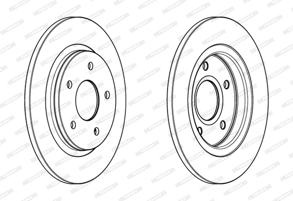 FERODO PREMIER Hátsó féktárcsa DDF1808C