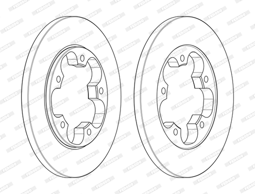 FERODO PREMIER Hátsó féktárcsa DDF2484C