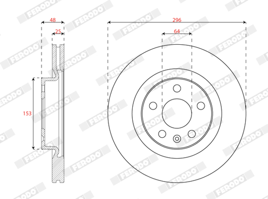 FERODO PREMIER Féktárcsa, mind DDF3036C