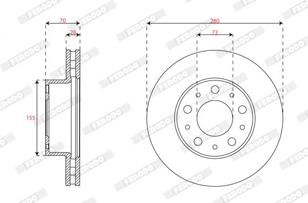 FERODO PREMIER Féktárcsa, mind DDF3072C