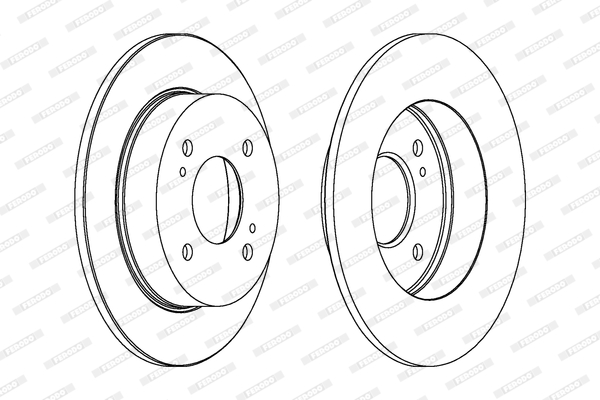 FERODO PREMIER Hátsó féktárcsa DDF674