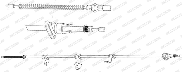 FERODO PREMIER Kézifék bowden FHB434550