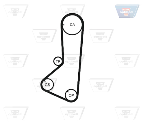 OPTIBELT Vezérműszíj ZRK1176_OPT