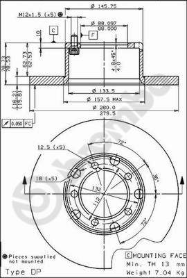 BREMBO Első féktárcsa 08.3959.20_BREMBO