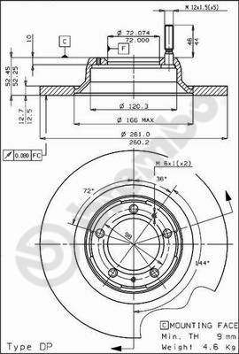 BREMBO Első féktárcsa 08.4070.20_BREMBO