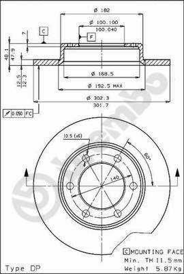 BREMBO Első féktárcsa 08.4504.10_BREMBO