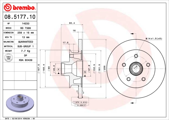 BREMBO Első féktárcsa 08.5177.10_BREMBO