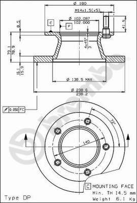 BREMBO Első féktárcsa 08.5181.10_BREMBO