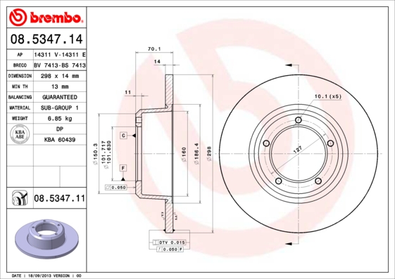 BREMBO Első féktárcsa 08.5347.11_BREMBO