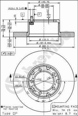 BREMBO Első féktárcsa 08.6923.20_BREMBO