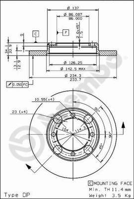 BREMBO Első féktárcsa 08.7072.10_BREMBO