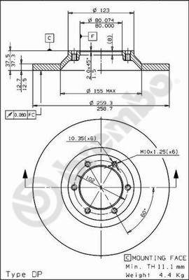 BREMBO Első féktárcsa 08.7197.10_BREMBO