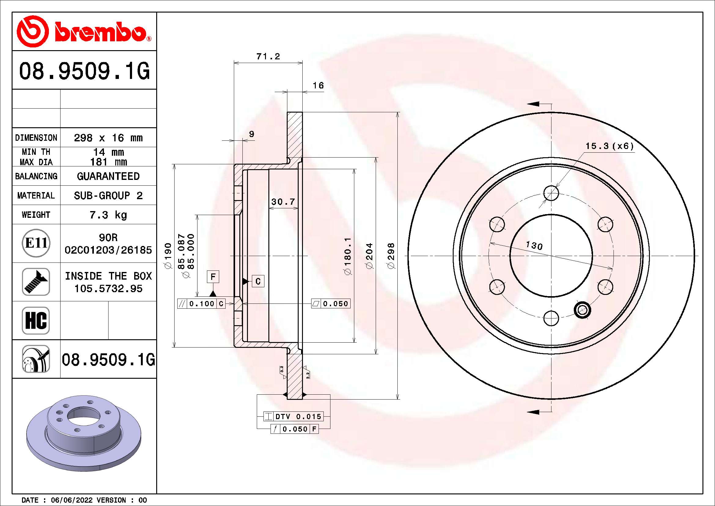 BREMBO Féktárcsa + fékbetét KT10027_BREMBO