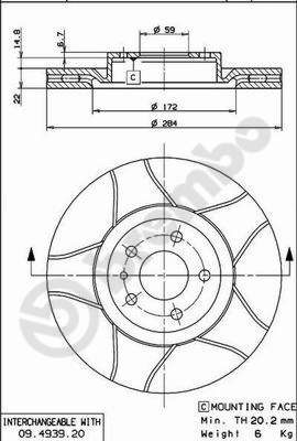 BREMBO Első féktárcsa 09.4939.76_BREMBO