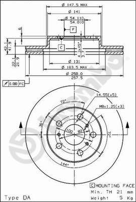 BREMBO Első féktárcsa 09.5676.10_BREMBO