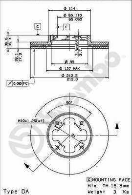 BREMBO Első féktárcsa 09.5867.10_BREMBO