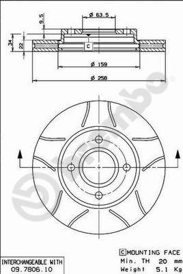 BREMBO Első féktárcsa 09.7806.75_BREMBO