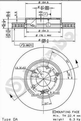 BREMBO Első féktárcsa 09.8411.11_BREMBO