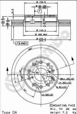 BREMBO Első féktárcsa 09.9178.10_BREMBO