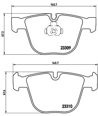 BREMBO Hátsó fékbetét P05001_BREMBO