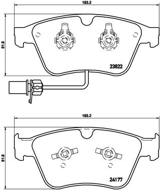 BREMBO Első fékbetét P05003_BREMBO