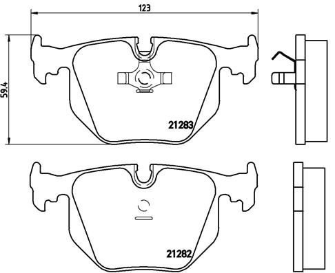 BREMBO Hátsó fékbetét P06016_BREMBO