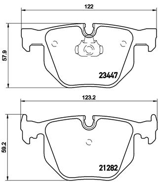 BREMBO Hátsó fékbetét P06029_BREMBO