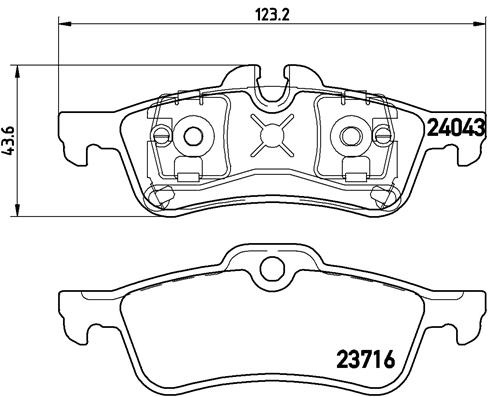 BREMBO Hátsó fékbetét P06032_BREMBO