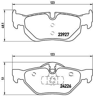 BREMBO Hátsó fékbetét P06038_BREMBO