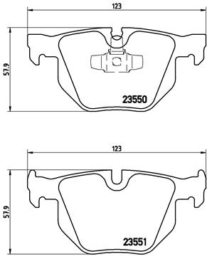 BREMBO Hátsó fékbetét P06039_BREMBO