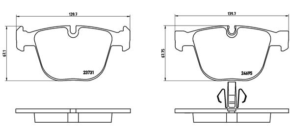 BREMBO Hátsó fékbetét P06053_BREMBO